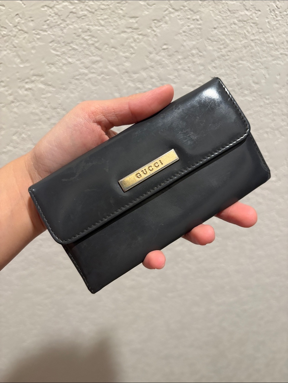 Gucci Black Leather Card Pouch Wallet